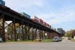 Container Train on the NS Trestle and Bridge